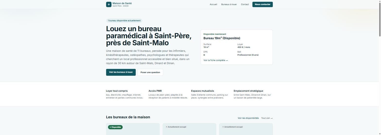 Aperçu du site maisondesante-saintpere.fr